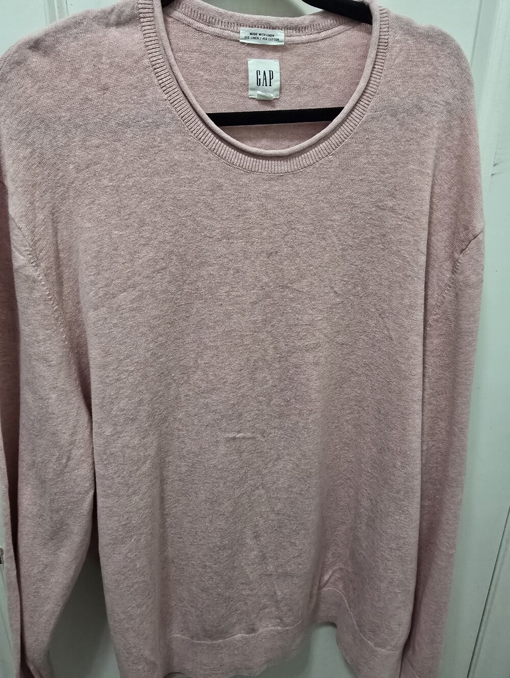 GAP Mens 3XL Dusty Pink Lightweight Knit Crewneck Sweater Pullover